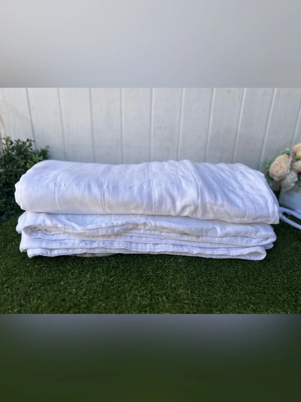 PARACHUTE 100% Organic Cotton Duvet Cover white /new FULL/QUEEN